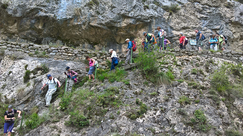 Descente vers le pique nique sur la Senda Del Cares